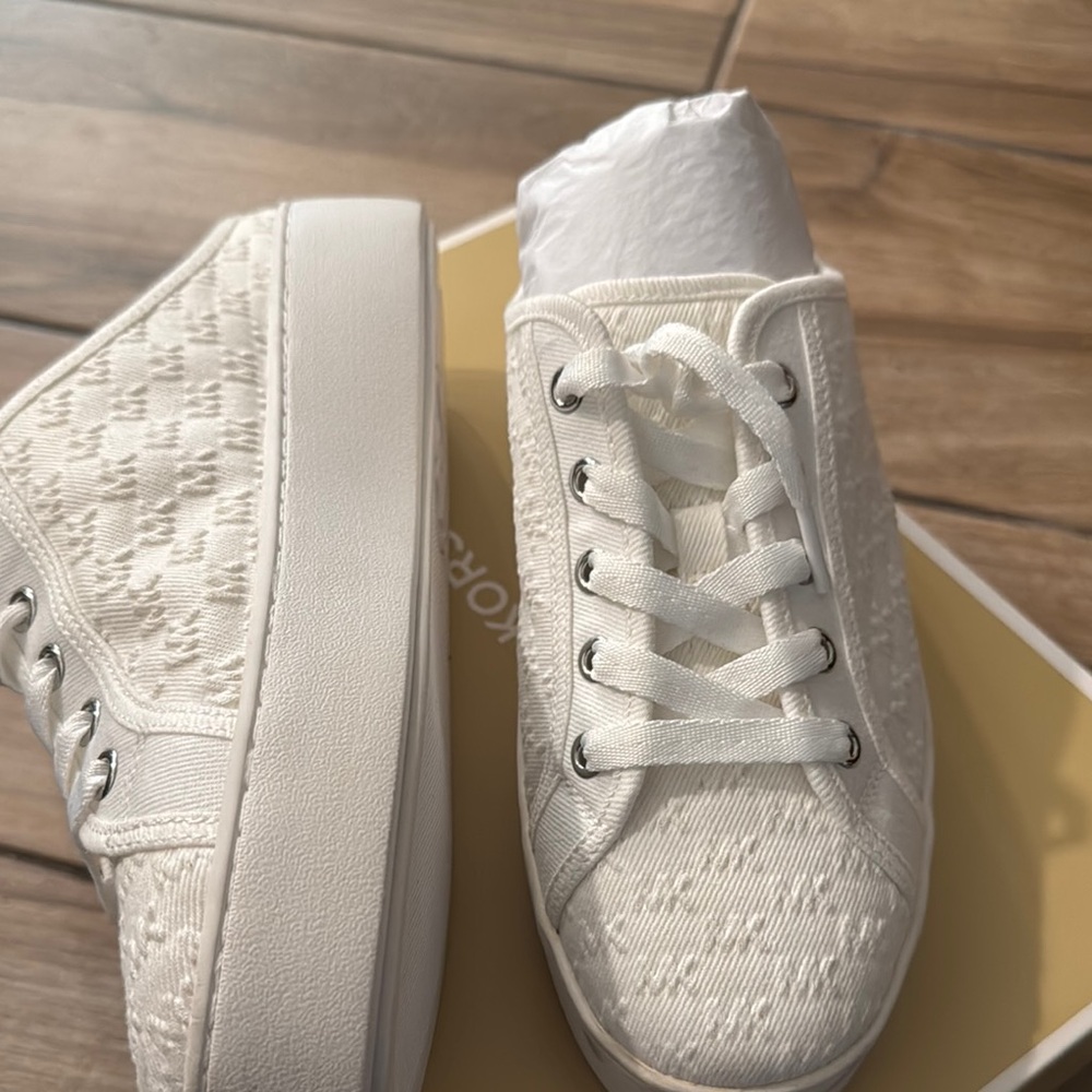 Michael Kors Women's Cream Slip-On Sneakers - Picture 4 of 6